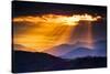 Colorful Autumn Sunrise over the Smoky Mountains-Dean Fikar-Stretched Canvas