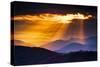 Colorful Autumn Sunrise over the Smoky Mountains-Dean Fikar-Stretched Canvas
