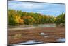 Colorful autumn trees on a shore of a lake in northern Ontario, Canada-null-Mounted Photographic Print
