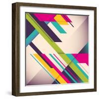 Colorful Background with Designed Elegant Abstraction. Vector Illustration.-Radoman Durkovic-Framed Art Print