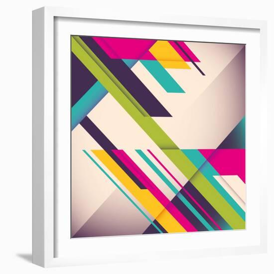 Colorful Background with Designed Elegant Abstraction. Vector Illustration.-Radoman Durkovic-Framed Art Print