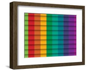 Colorful Background With Horizontal Lines-maxmitzu-Framed Art Print