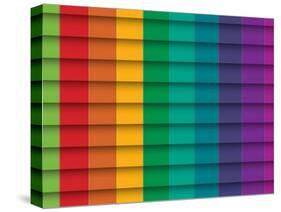 Colorful Background With Horizontal Lines-maxmitzu-Stretched Canvas