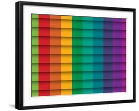 Colorful Background With Horizontal Lines-maxmitzu-Framed Art Print