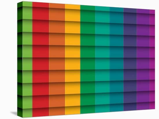 Colorful Background With Horizontal Lines-maxmitzu-Stretched Canvas