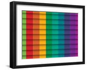 Colorful Background With Horizontal Lines-maxmitzu-Framed Art Print