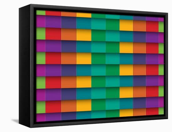 Colorful Background With Horizontal Lines-maxmitzu-Framed Stretched Canvas