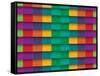 Colorful Background With Horizontal Lines-maxmitzu-Framed Stretched Canvas