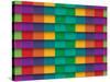 Colorful Background With Horizontal Lines-maxmitzu-Stretched Canvas