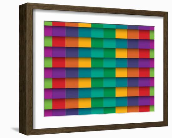 Colorful Background With Horizontal Lines-maxmitzu-Framed Art Print