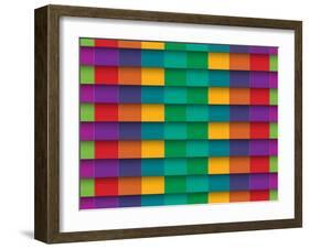 Colorful Background With Horizontal Lines-maxmitzu-Framed Art Print