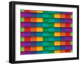 Colorful Background With Horizontal Lines-maxmitzu-Framed Art Print