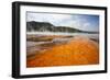 Colorful Bacteria Mat Surrounding Grand Prismatic Spring-CrackerClips Stock Media-Framed Photographic Print