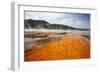 Colorful Bacteria Mat Surrounding Grand Prismatic Spring-CrackerClips Stock Media-Framed Photographic Print