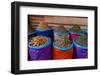 Colorful bags of spices for sale at the Medina Souk. Marrakech, Morocco.-Sergio Pitamitz-Framed Photographic Print