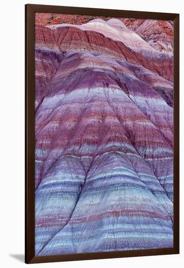 Colorful Bands of Layered Sediment in the Vermillion Cliffs NM, Utah-Chuck Haney-Framed Premium Photographic Print