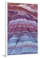 Colorful Bands of Layered Sediment in the Vermillion Cliffs NM, Utah-Chuck Haney-Framed Photographic Print