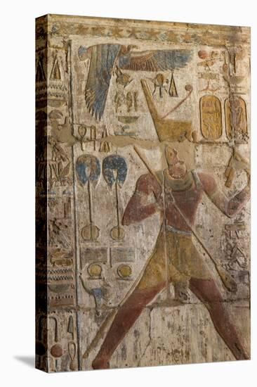 Colorful Bas-Relief, Ramses Ii, Luxor Temple, Luxor, Thebes, Egypt, North Africa, Africa-Richard Maschmeyer-Stretched Canvas