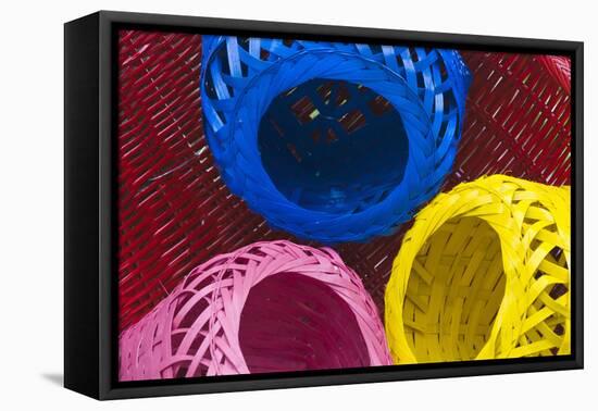Colorful Baskets, Manila, Philippines-Keren Su-Framed Stretched Canvas