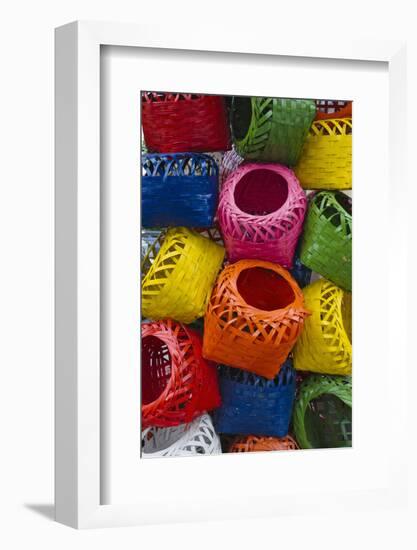 Colorful Baskets, Manila, Philippines-Keren Su-Framed Photographic Print