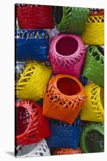 Colorful Baskets, Manila, Philippines-Keren Su-Stretched Canvas