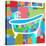 Colorful Bath I-Yashna-Stretched Canvas