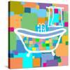 Colorful Bath III-Yashna-Stretched Canvas