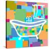 Colorful Bath III-Yashna-Stretched Canvas