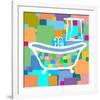 Colorful Bath III-Yashna-Framed Art Print