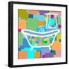 Colorful Bath III-Yashna-Framed Art Print