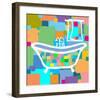 Colorful Bath III-Yashna-Framed Art Print