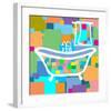 Colorful Bath III-Yashna-Framed Art Print