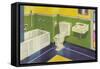 Colorful Bathroom-null-Framed Stretched Canvas