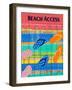 Colorful Beach Access-Julie DeRice-Framed Art Print