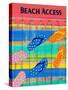 Colorful Beach Access-Julie DeRice-Stretched Canvas