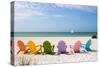 Colorful Beach Chairs - Lantern Press Photography-Lantern Press-Stretched Canvas