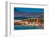 Colorful Beach Huts, Muizenberg Beach, Cape Town, South Africa, Africa-Laura Grier-Framed Photographic Print