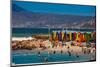 Colorful Beach Huts, Muizenberg Beach, Cape Town, South Africa, Africa-Laura Grier-Mounted Photographic Print