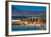 Colorful Beach Huts, Muizenberg Beach, Cape Town, South Africa, Africa-Laura Grier-Framed Photographic Print