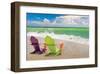 Colorful Beach Lounge Chairs-null-Framed Art Print