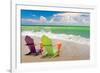 Colorful Beach Lounge Chairs-null-Framed Art Print