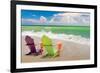 Colorful Beach Lounge Chairs-null-Framed Art Print