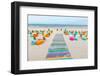 Colorful Beach Walkway Vietnam-Richard Silver-Framed Photographic Print