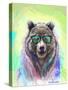 Colorful Bear Illustration. Bright Poster-Sovka-Stretched Canvas