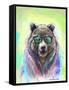 Colorful Bear Illustration. Bright Poster-Sovka-Framed Stretched Canvas