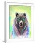 Colorful Bear Illustration. Bright Poster-Sovka-Framed Art Print