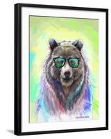 Colorful Bear Illustration. Bright Poster-Sovka-Framed Art Print