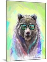 Colorful Bear Illustration. Bright Poster-Sovka-Mounted Art Print