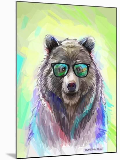 Colorful Bear Illustration. Bright Poster-Sovka-Mounted Art Print