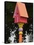 Colorful Birdhouse, Ogunquit, Maine, USA-Lisa S. Engelbrecht-Stretched Canvas